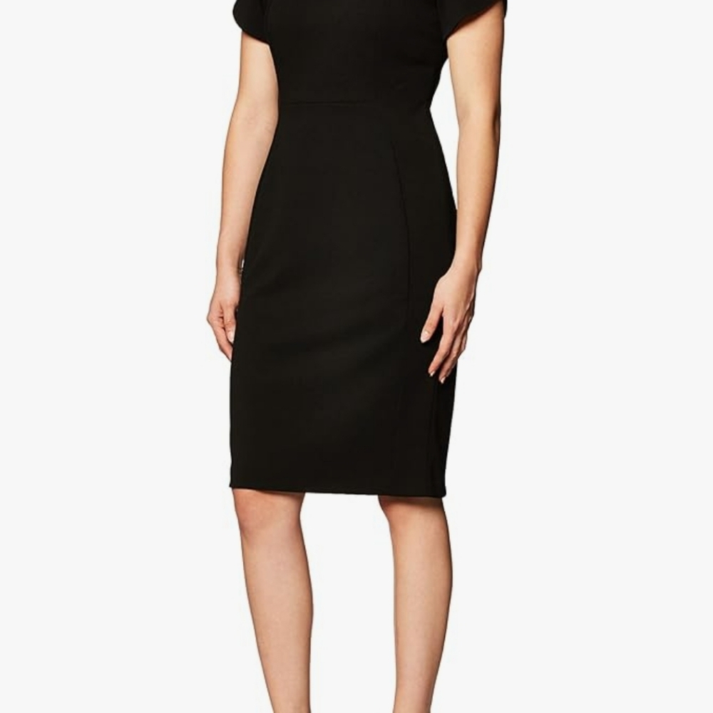 Calvin Klein Women's Tulip Sleeved Above The Knee Sheath Dress Size 10